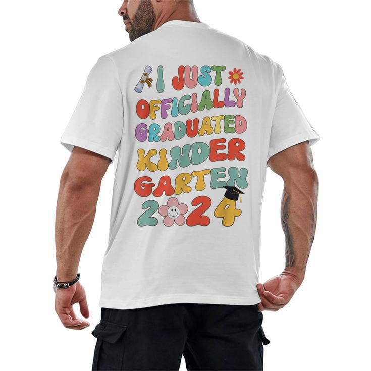 I Officially Graduated Kindergarten Graduation Class 2024 Men's Back Print T-Shirt