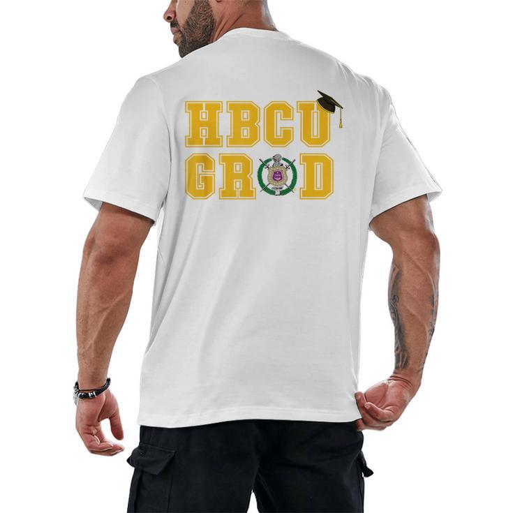 Omega Psi Phi Fraternity Paraphernalia HBCU Graduation Men's Back Print T-Shirt