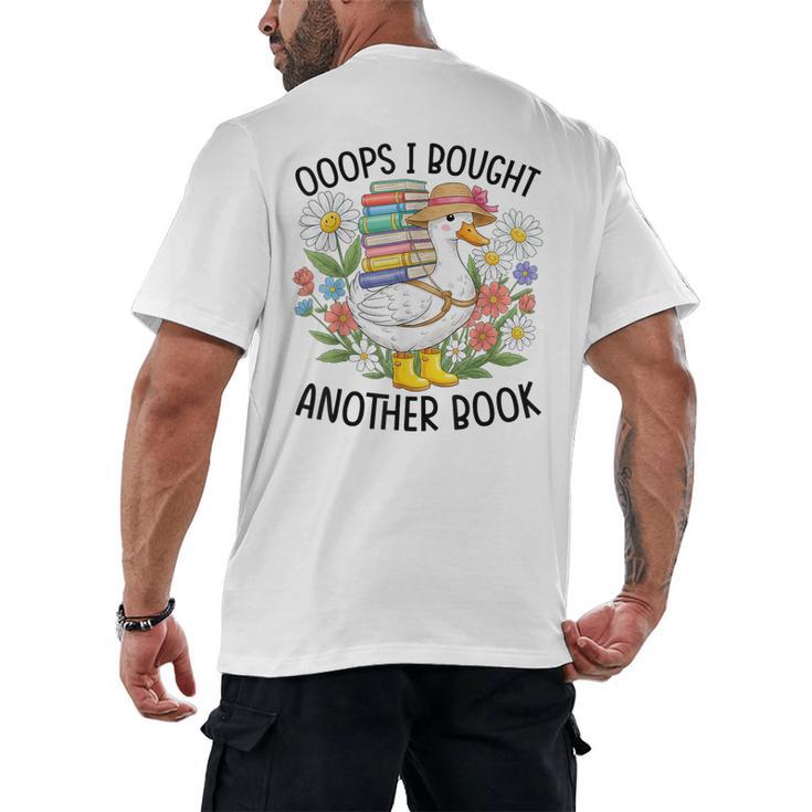 Oops I Bought Another Book Goose Men's Back Print T-Shirt