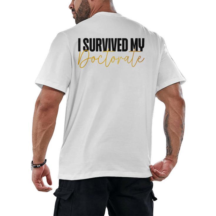 Phd Graduation Doctorate Degree Dissertation Masteral Grad Men's Back Print T-Shirt