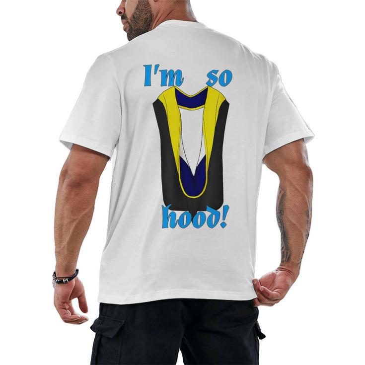 PhD Hood Graduation Shirt Doctorate Degree Doctoral Men's Back Print T-Shirt