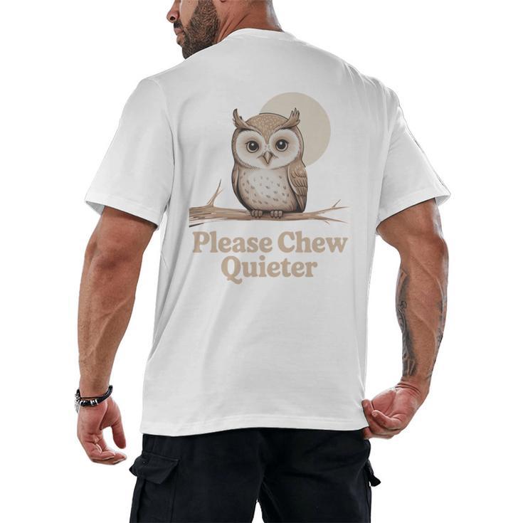 Please Chew Quieter Introvert Christmas Bird Lover Men's Back Print T-Shirt
