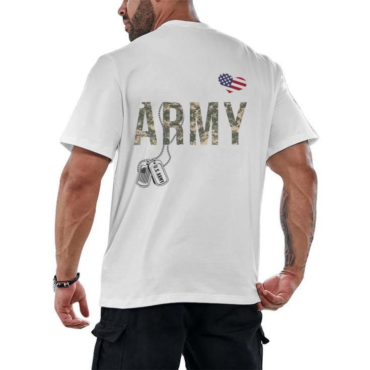 Proud Army Mom Army Graduation Mom US Army Mom Men's Back Print T-Shirt