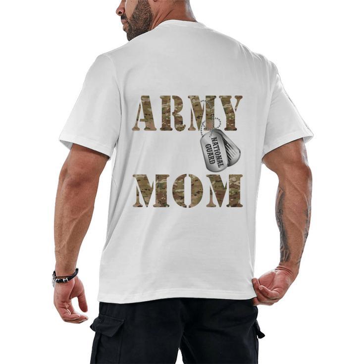 Proud Army National Guard Mom National Guard Graduation Men's Back Print T-Shirt