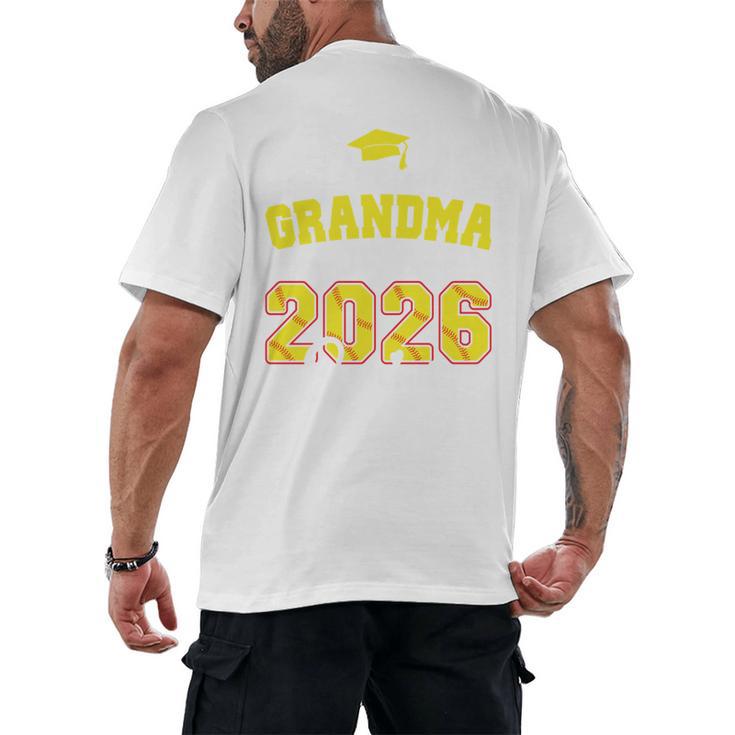 Proud Grandma Of A 2026 Senior Softball Graduation Matching Men's Back Print T-Shirt