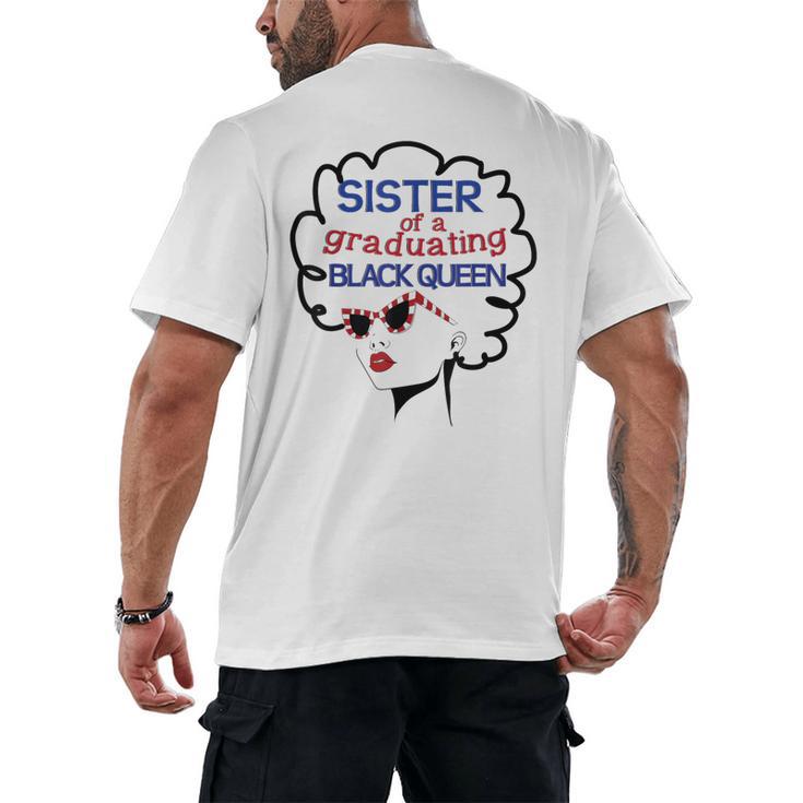 Proud Sister Queen Graduation Shirt African American Men's Back Print T-Shirt