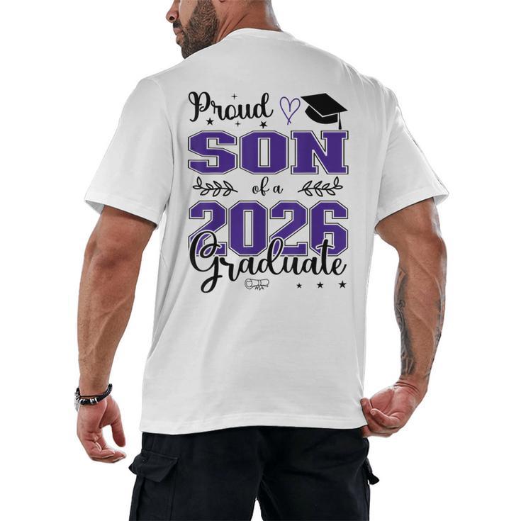 Proud Son Of a Class Of 2026 Graduate For Graduation Men's Back Print T-Shirt