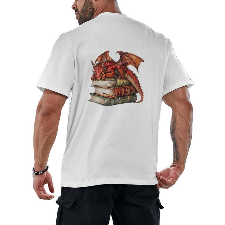 I Read Because Roasting People Is Frowned Upon Dragon Book Premium Tri-Blend Men's Back Print T-Shirt