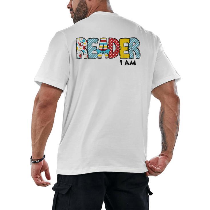 Reader I Am Bookworm Librarian I Heart Read Book Lover Men's Back Print T-Shirt