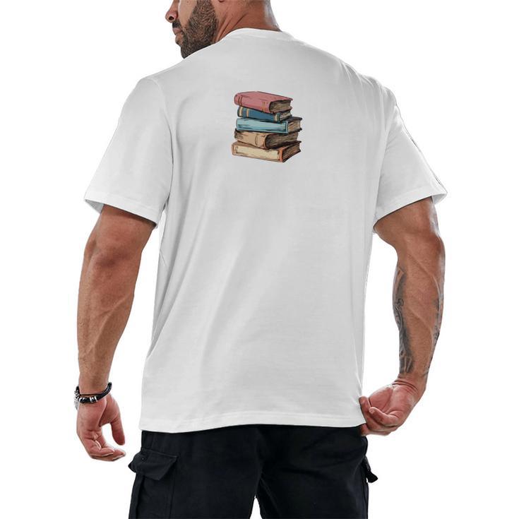 Retro Sometimes I Think I Read Too Much For Book Lover Men's Back Print T-Shirt