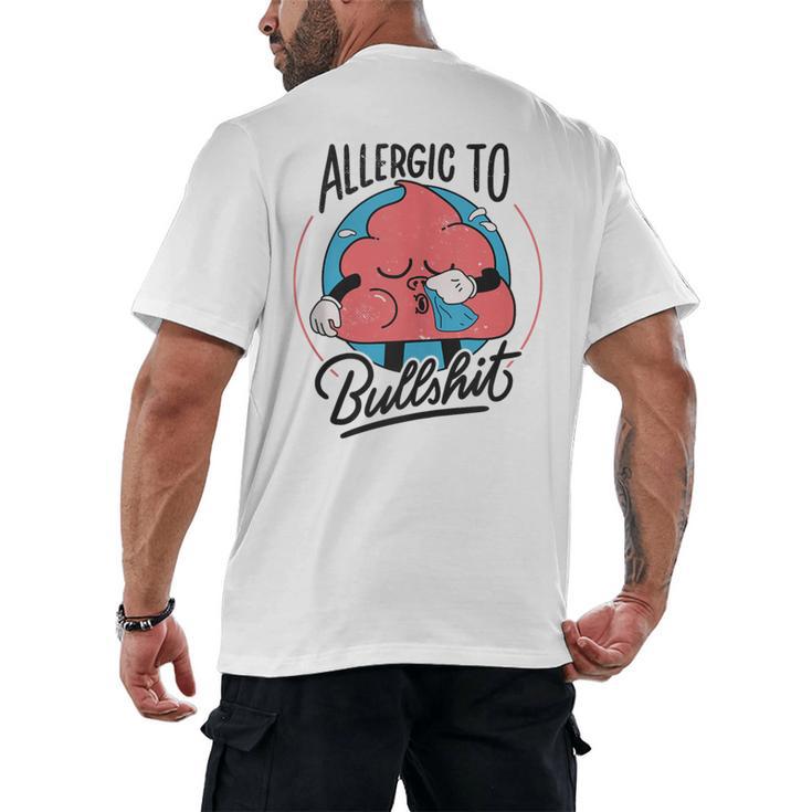 Retro Toon Introvert Sarcasm Anti-Social Nihilism Men's Back Print T-Shirt