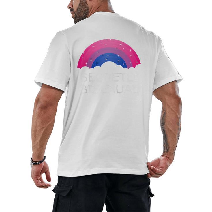 Secretly Bisexual Bi Introvert Bi Pride Antisocial LGBTQ Raglan Baseball Tee Men's Back Print T-Shirt