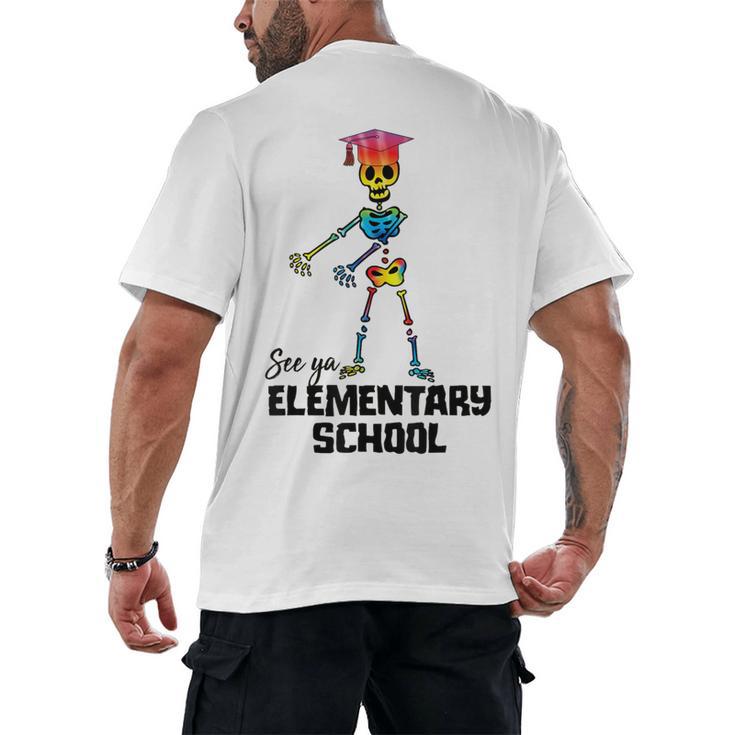 See Ya Elementary School Shirt Tie Dye Graduation Tee Men's Back Print T-Shirt