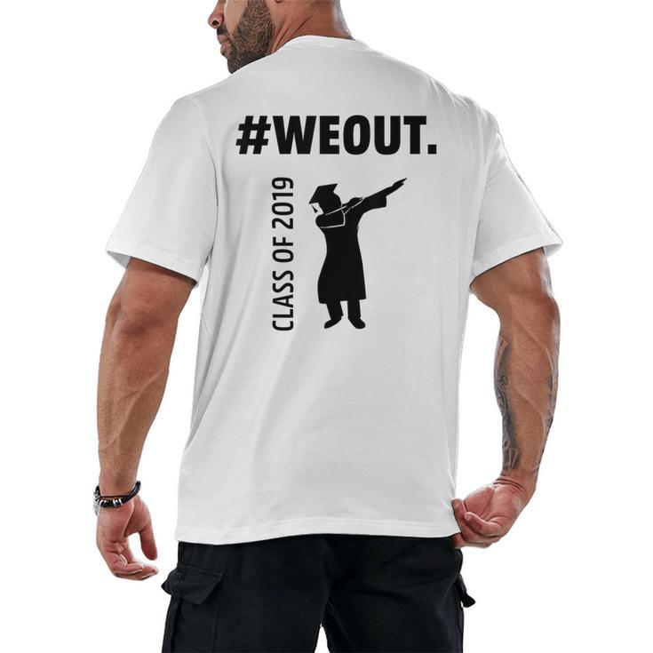 Senior 2019 Grad College High School Graduation Men's Back Print T-Shirt