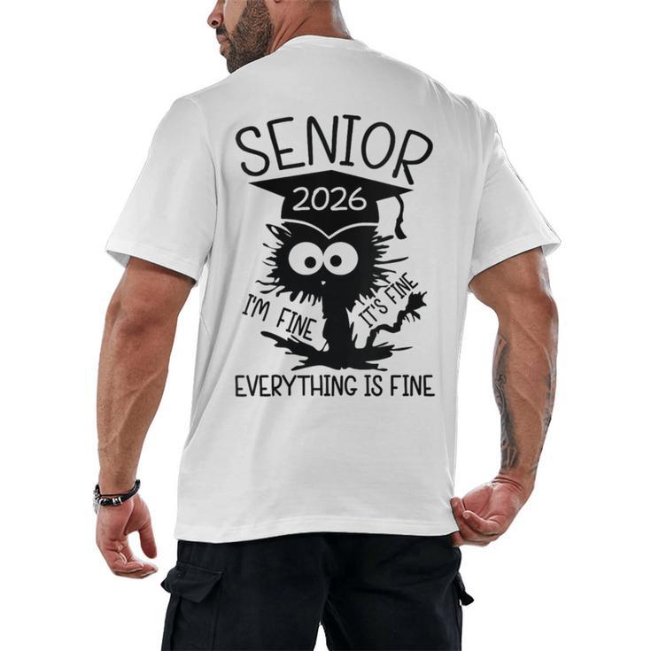 Senior 2026 High School College Graduation Year Class Of 26 Men's Back Print T-Shirt
