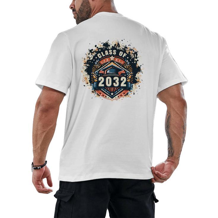 Senior 2032 Class Of 2032 Seniors Graduation 2032 Senior 32 Men's Back Print T-Shirt