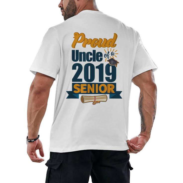 Senior Class Of 2019 Tshirt Graduation School Students Uncle Men's Back Print T-Shirt