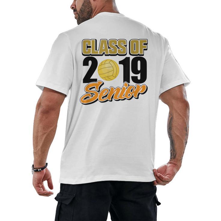Senior Class Of 2019 Tshirt Graduation School Volleyball Men's Back Print T-Shirt