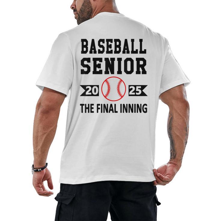 Senior Class Of 2025 Baseball Senior Night Graduation Party Men's Back Print T-Shirt