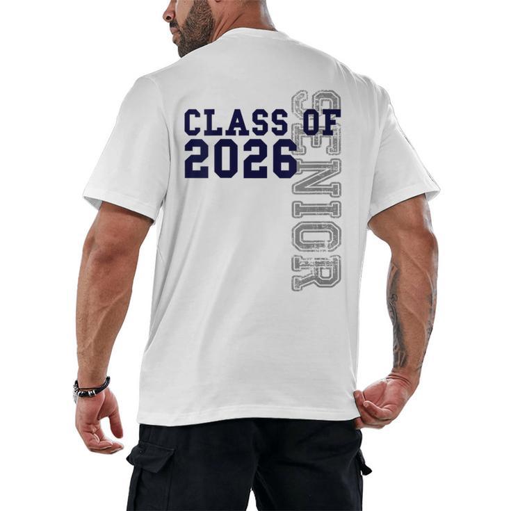 Senior Class Of 2026 Graduation Year High School & College Men's Back Print T-Shirt