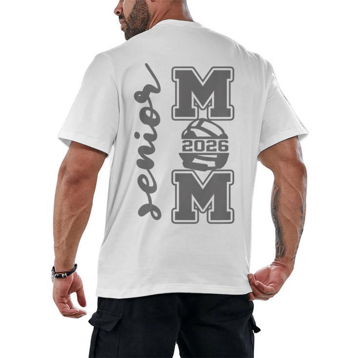 Senior Mom 2026 Wrestling Athlete Proud Parent Graduation Men's Back Print T-Shirt