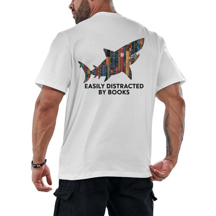 Shark Costume Teens Books Nerds Shark Stuffed Animal Sharks Men's Back Print T-Shirt