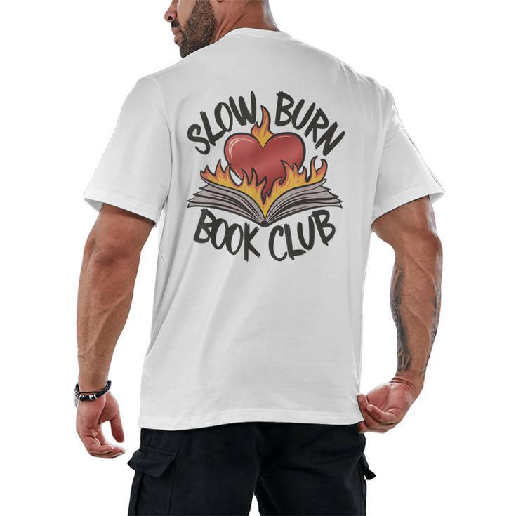 Slow Burn Book Club Romantasy Trope Smut Dark Romance Reader Men's Back Print T-Shirt