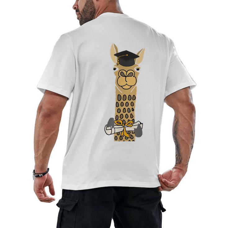 SmileteesGrad Llama Graduation T-Shirt Men's Back Print T-Shirt