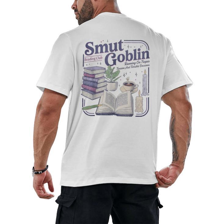 Smut Goblin Reading Club Book Lover Dark Academia Men's Back Print T-Shirt