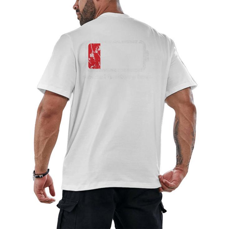 Social Battery Low Introvert Premium Men's Back Print T-Shirt