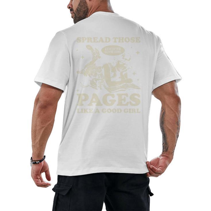 Spread Those Pages Like A Good Girl Shirt Smutty Spicy Book Premium Tri-Blend Men's Back Print T-Shirt