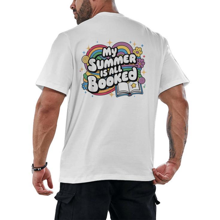 My Summer Is All Booked Book Reading Summer Reading For Men Women Men's Back Print T-Shirt