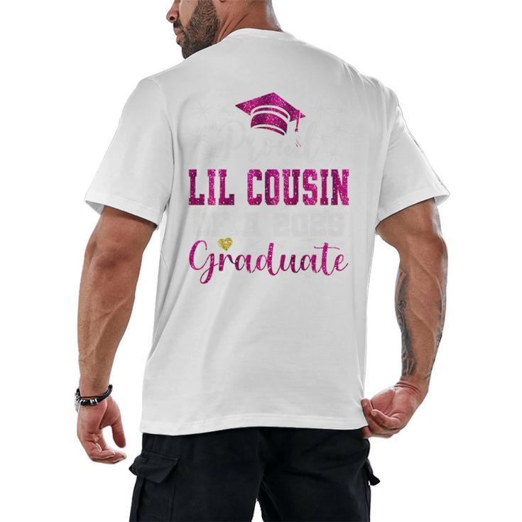 Super Proud Little Cousin Of 2025 Graduate Graduation Family Premium Tri-Blend Men's Back Print T-Shirt