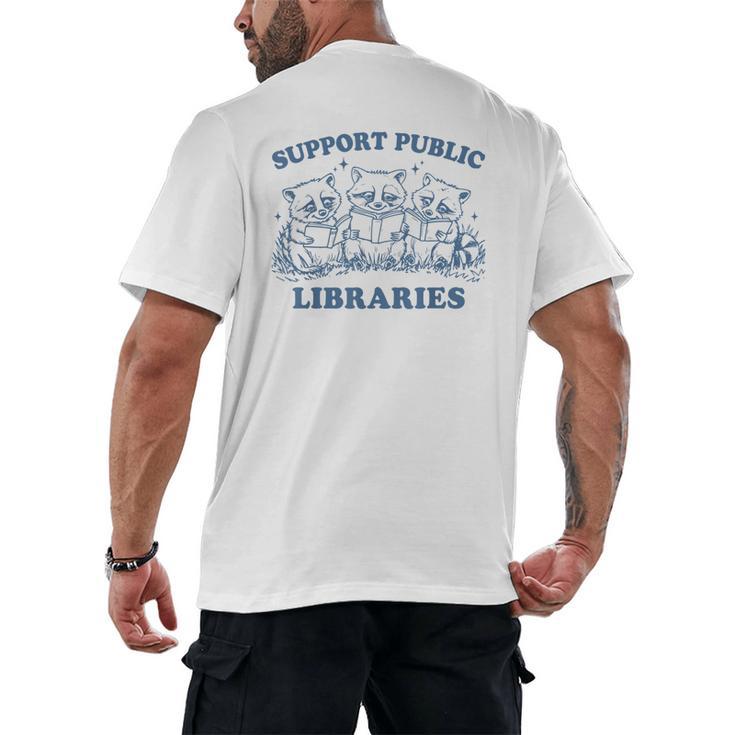 Support Your Local Library Read Banned Books Librarian Men's Back Print T-Shirt