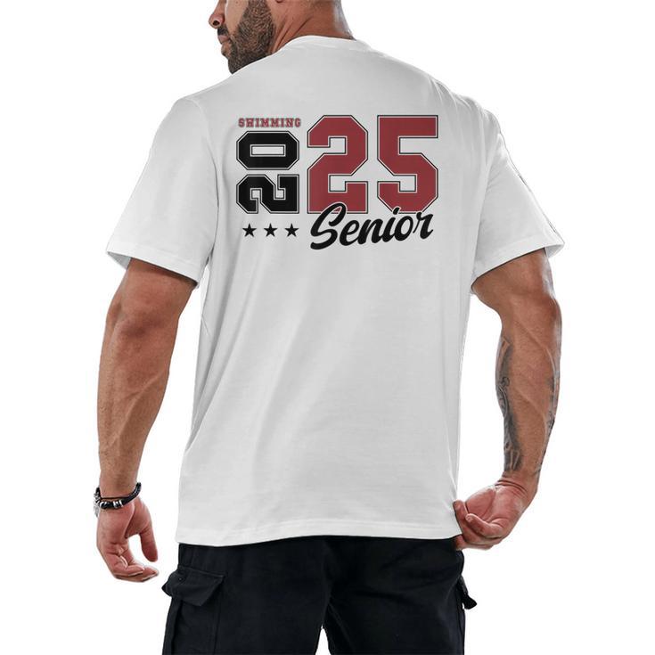 Swimming Senior Night Swimming Senior 2025 Graduation 59 Men's Back Print T-Shirt