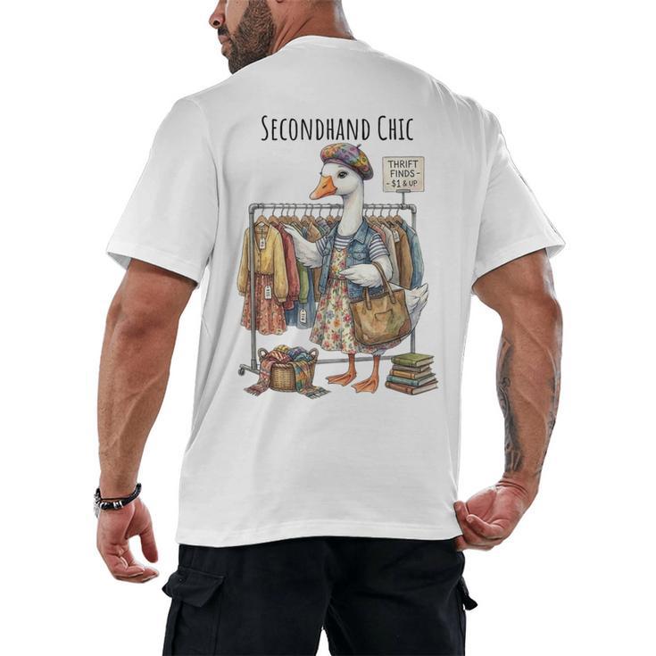 Thrifting Goose Vintage Fashion Book Lover Men's Back Print T-Shirt