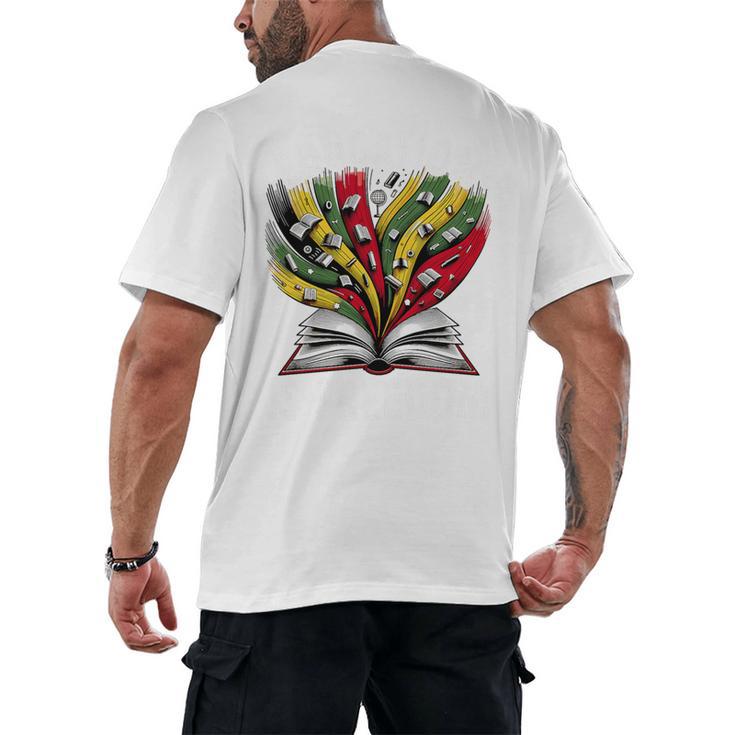 History Education Is Freedom Books Black History Premium Tri-Blend Men's Back Print T-Shirt