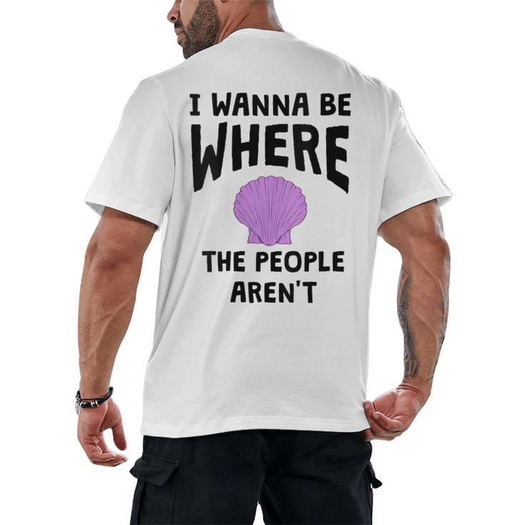 I Wanna Be Where The People Aren't Introvert Men's Back Print T-Shirt
