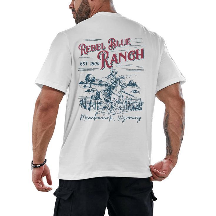 Western Book Love Cowboy Reader Bookish Bookworm Cowgirl Men's Back Print T-Shirt