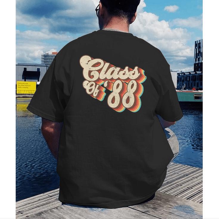 1988 Class Reunion Retro Class Of 88 High School Graduation Men's Back Print T-Shirt