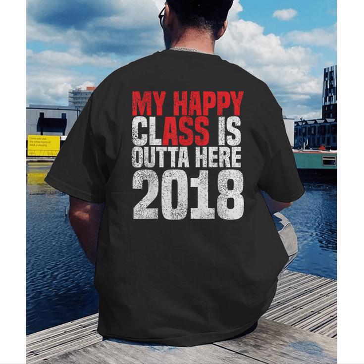 2018 Senior Graduation My Happy Class Shirt Men's Back Print T-Shirt