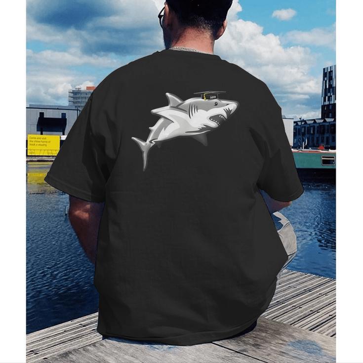 2019 Graduation SharkShirt High School College Grad Men's Back Print T-Shirt