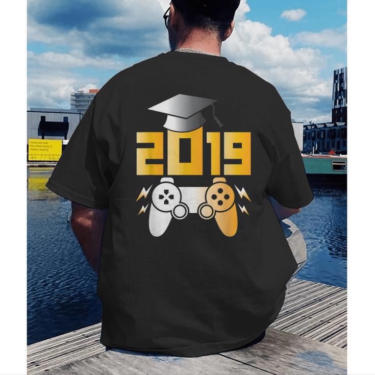2019 High School Graduation Shirt Gamer Graduate Men's Back Print T-Shirt