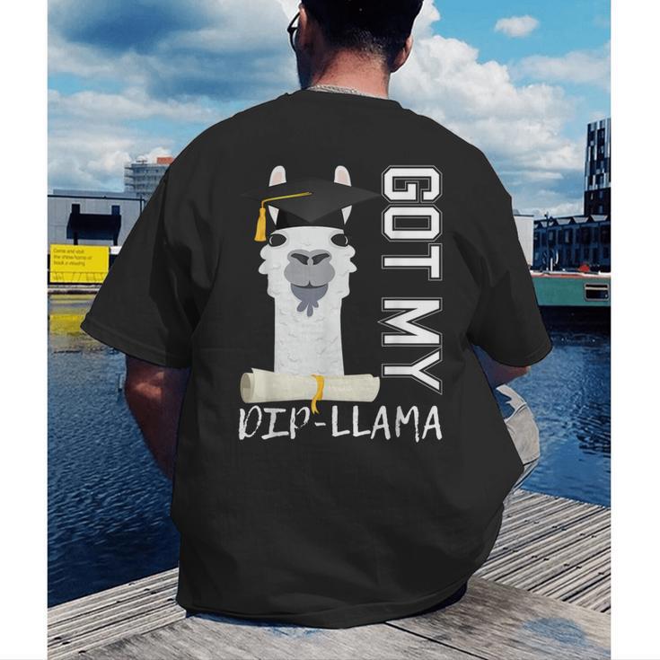 2022 Graduate Graduation For Him Her Got My Dip-Llama Men's Back Print T-Shirt