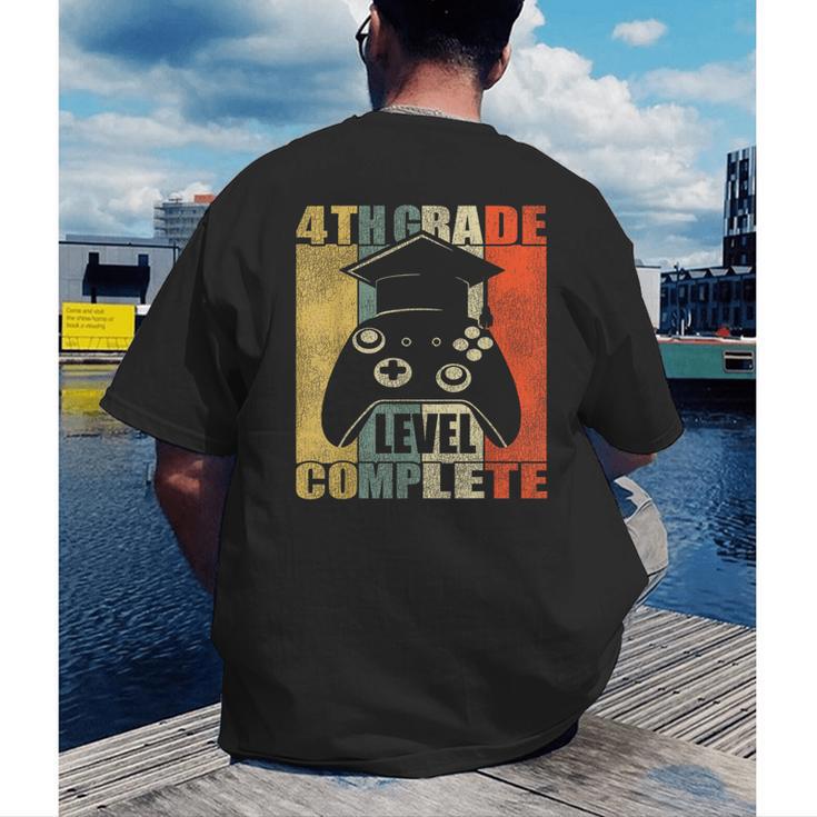 4th Grade Level Complete Gamer Class Of 2023 Graduation Men's Back Print T-Shirt