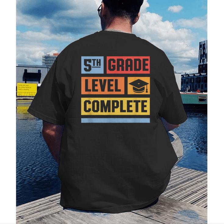 5th Grade Level Complete Shirt Graduation Last Day Of School Men's Back Print T-Shirt