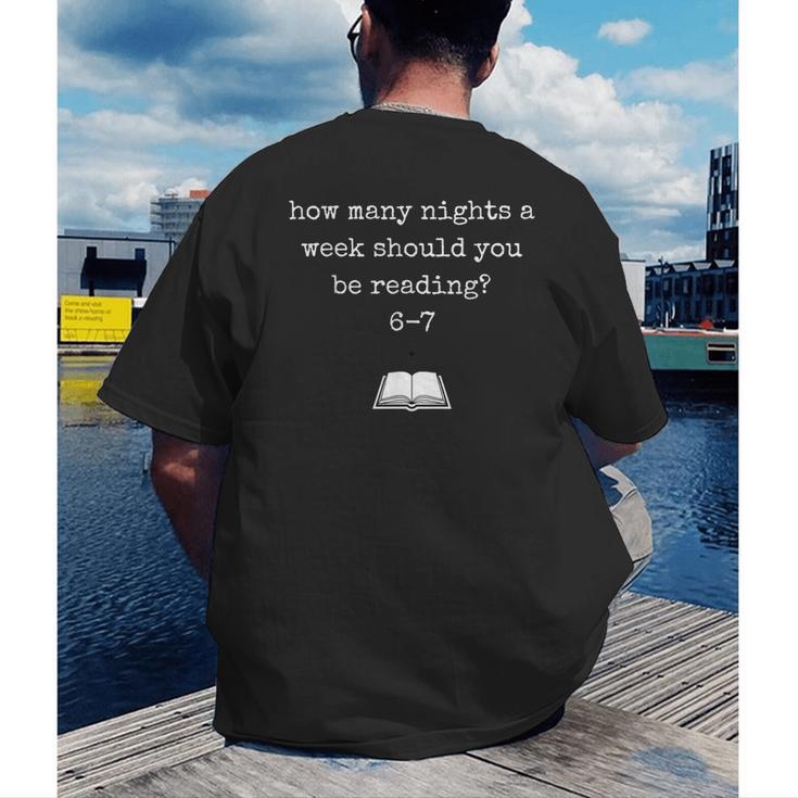 67 Meme Book Lover & Reading Humor Bookworms Slang Men's Back Print T-Shirt