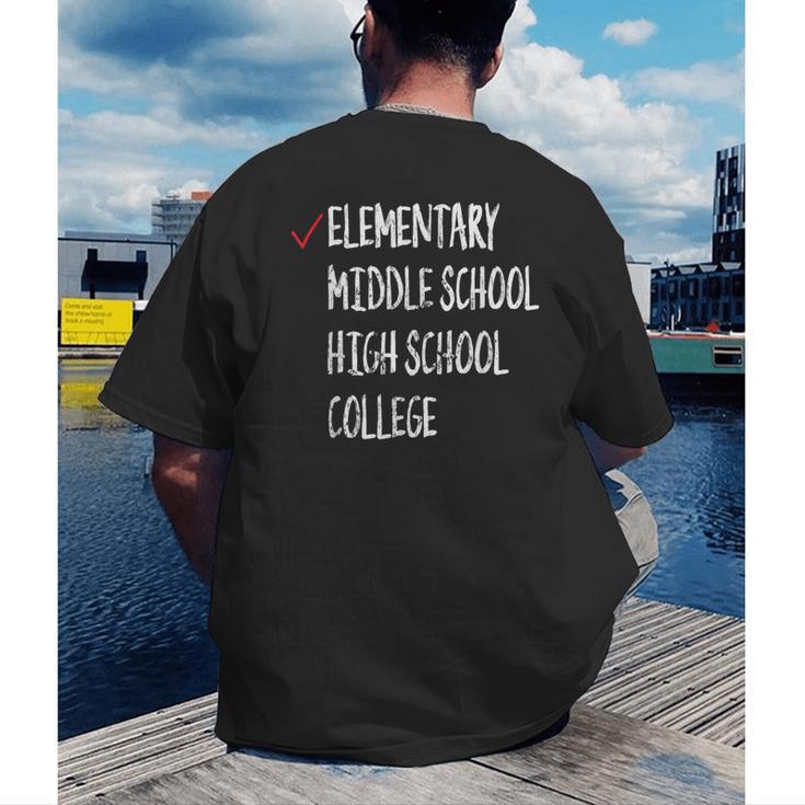 6th Grade Graduation 2025 Elementary Graduation Men's Back Print T-Shirt