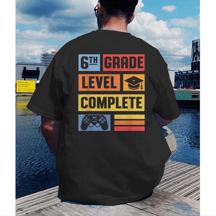 6th Grade Level Complete Shirt Graduation Last Day Of School Men's Back Print T-Shirt