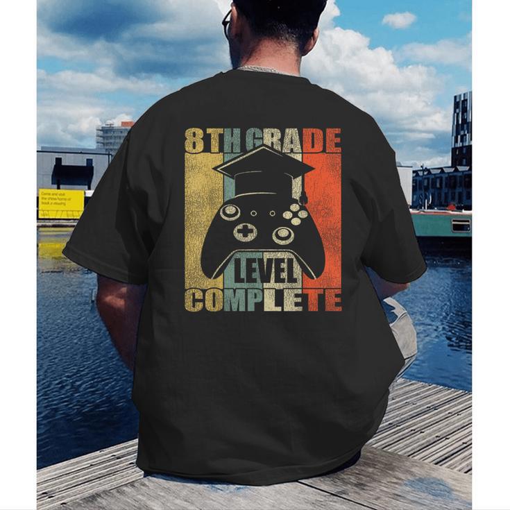 8th Grade Level Complete Gamer Class Of 2024 Graduation Men's Back Print T-Shirt
